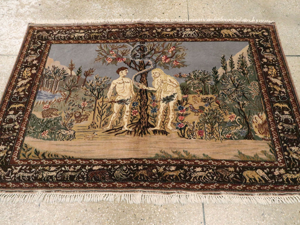 Vintage Turkish Sivas Pictorial Rug, No.18696 - Galerie Shabab