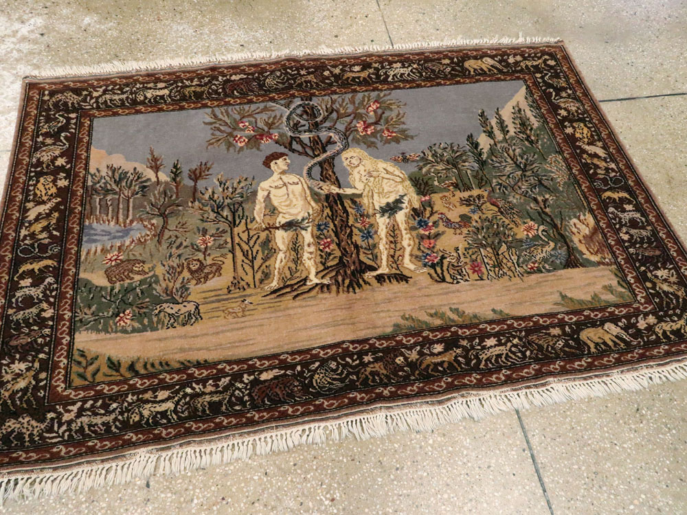 Vintage Turkish Sivas Pictorial Rug, No.18696 - Galerie Shabab
