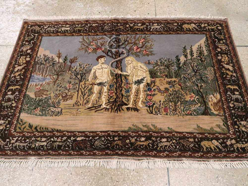 Vintage Turkish Sivas Pictorial Rug, No.18696 - Galerie Shabab