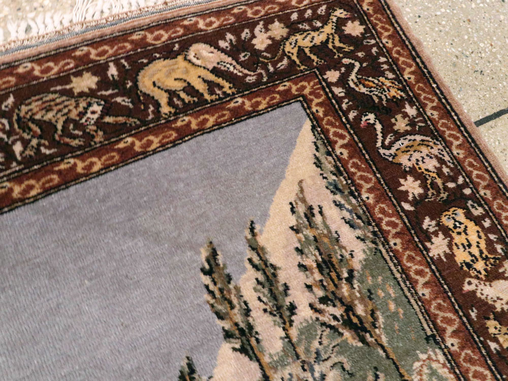 Vintage Turkish Sivas Pictorial Rug, No.18696 - Galerie Shabab