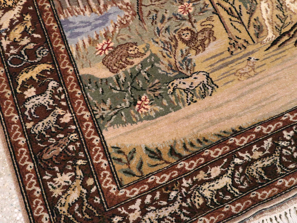 Vintage Turkish Sivas Pictorial Rug, No.18696 - Galerie Shabab