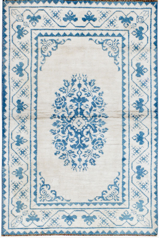 Antique Cotton Agra Rug, No.18729 - Galerie Shabab