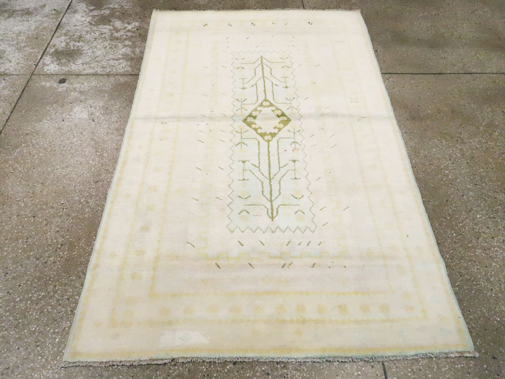 Vintage Indian Cotton Agra Rug, No.18735 - Galerie Shabab