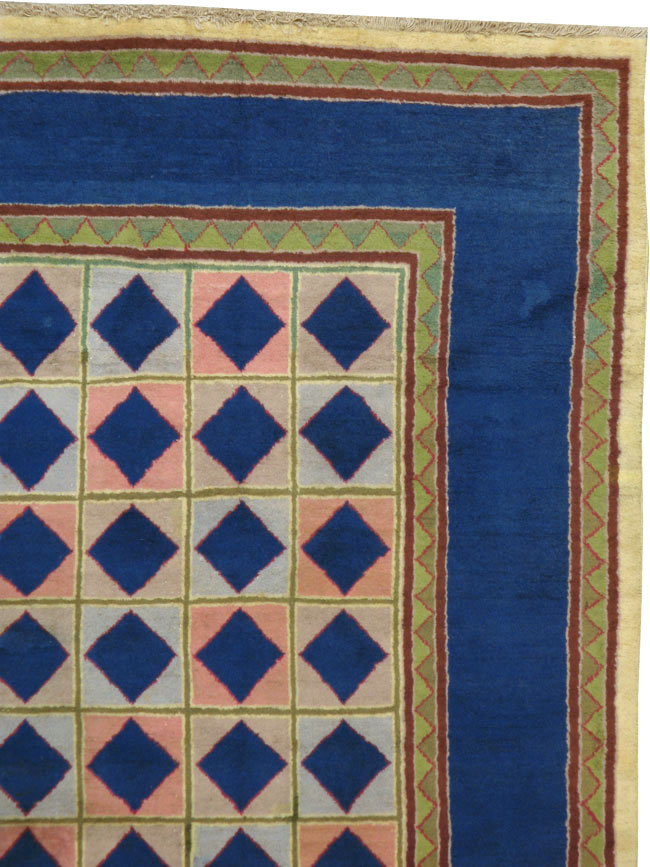 Vintage Indian Art Deco Carpet, No.18745 - Galerie Shabab