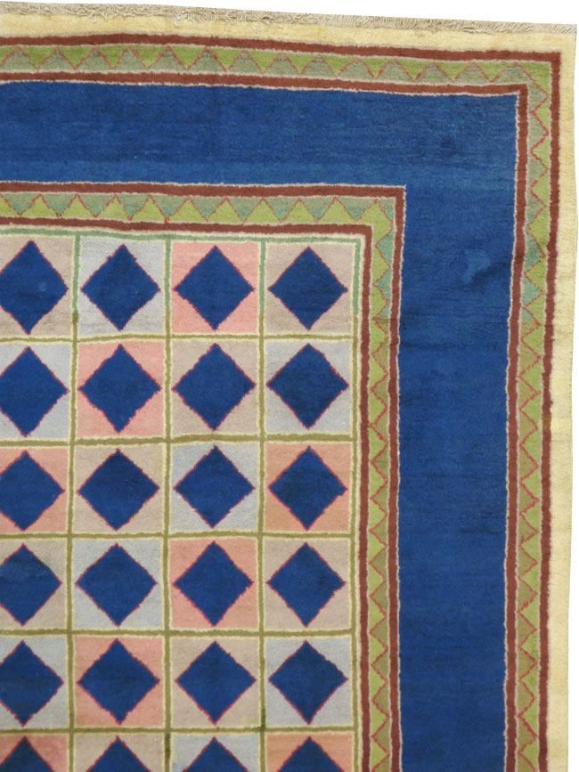 Vintage Indian Art Deco Carpet, No.18745 - Galerie Shabab