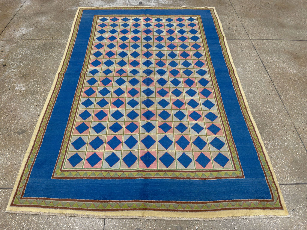 Vintage Indian Art Deco Carpet, No.18745 - Galerie Shabab