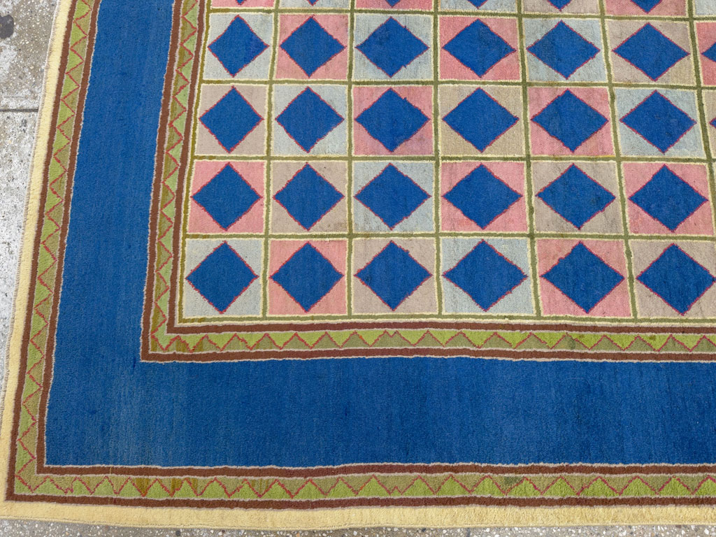Vintage Indian Art Deco Carpet, No.18745 - Galerie Shabab