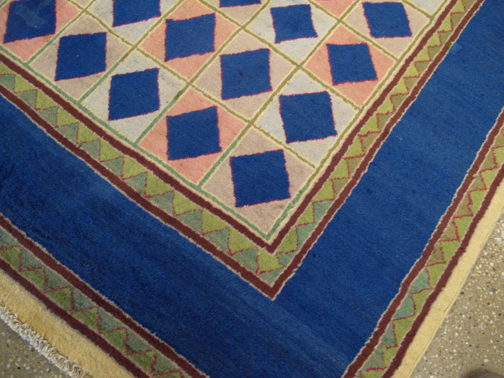 Vintage Indian Art Deco Carpet, No.18745 - Galerie Shabab