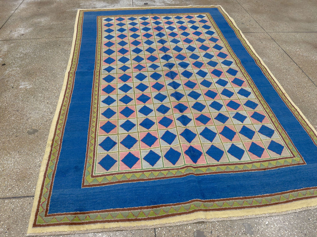 Vintage Indian Art Deco Carpet, No.18745 - Galerie Shabab