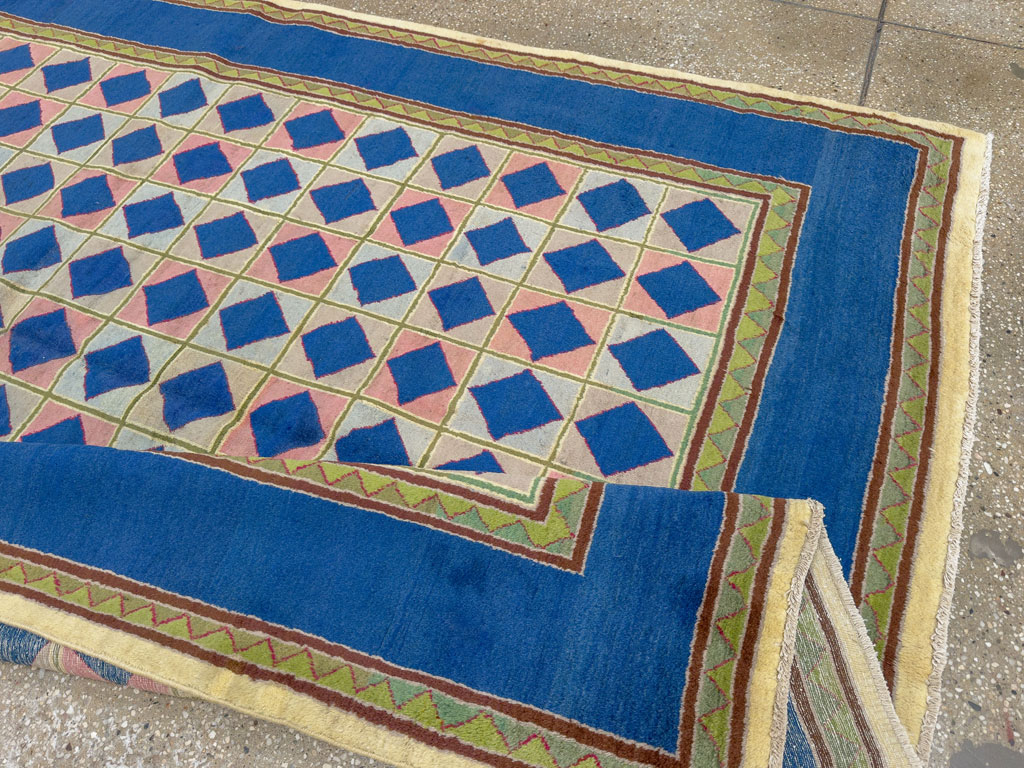 Vintage Indian Art Deco Carpet, No.18745 - Galerie Shabab