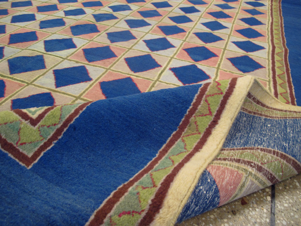 Vintage Indian Art Deco Carpet, No.18745 - Galerie Shabab