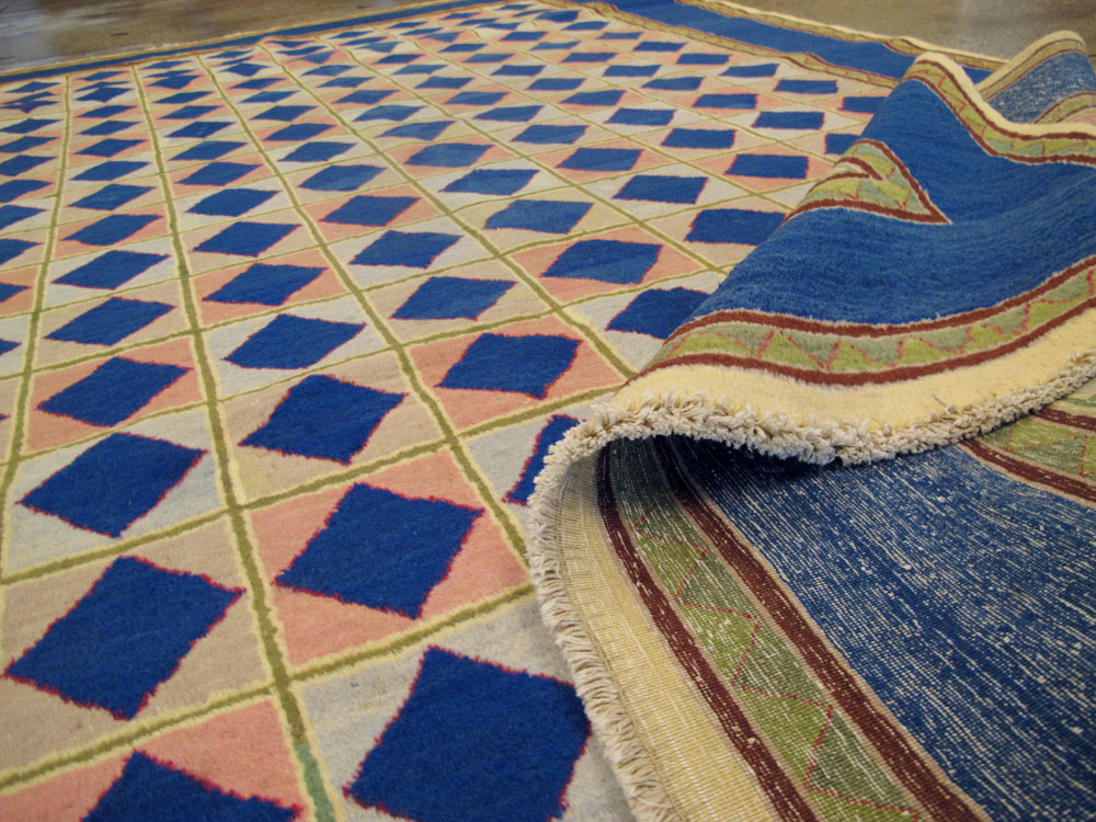 Vintage Indian Art Deco Carpet, No.18745 - Galerie Shabab