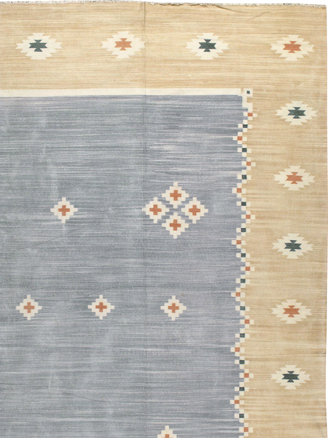 Vintage Indian Flatweave Kilim Dhurrie, No.18754 - Galerie Shabab