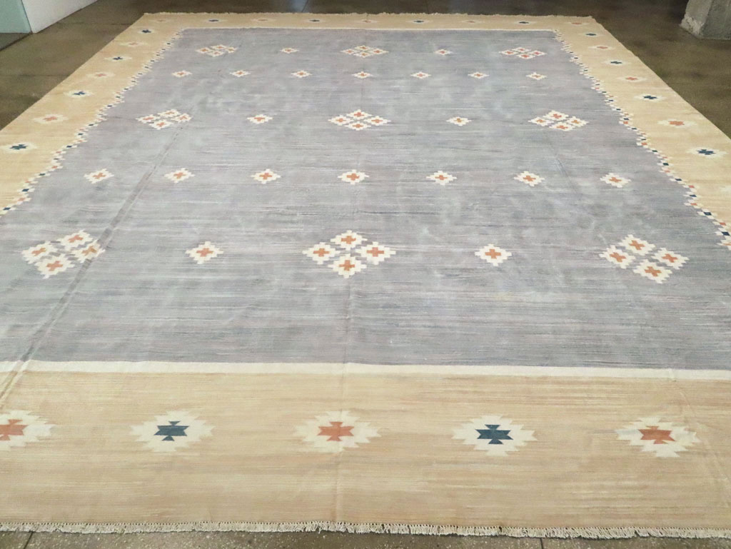 Vintage Indian Flatweave Kilim Dhurrie, No.18754 - Galerie Shabab