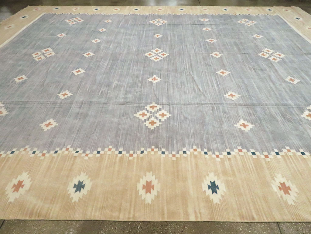 Vintage Indian Flatweave Kilim Dhurrie, No.18754 - Galerie Shabab