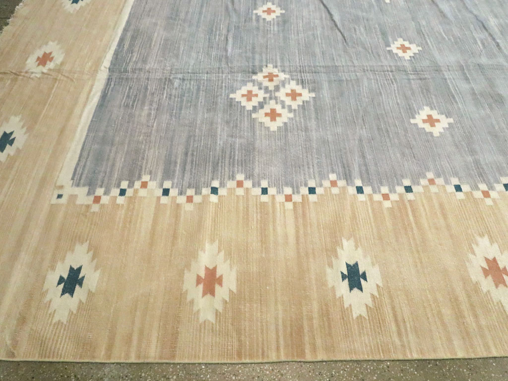 Vintage Indian Flatweave Kilim Dhurrie, No.18754 - Galerie Shabab