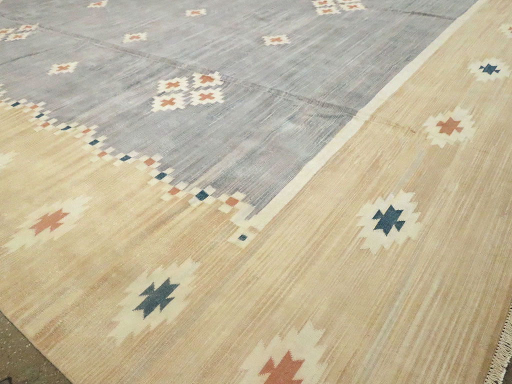 Vintage Indian Flatweave Kilim Dhurrie, No.18754 - Galerie Shabab