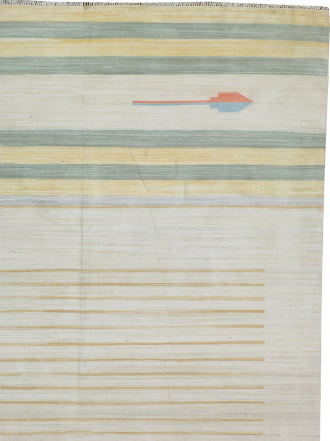 Vintage Indian Flat-weave Dhurrie, No.18755 - Galerie Shabab