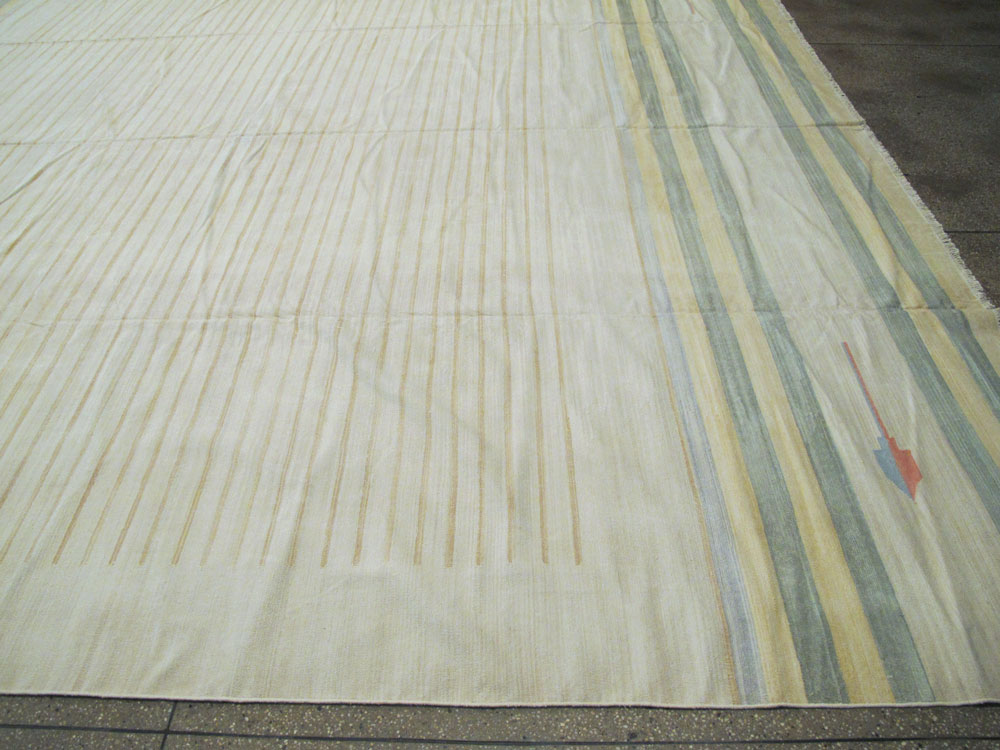 Vintage Indian Flat-weave Dhurrie, No.18755 - Galerie Shabab