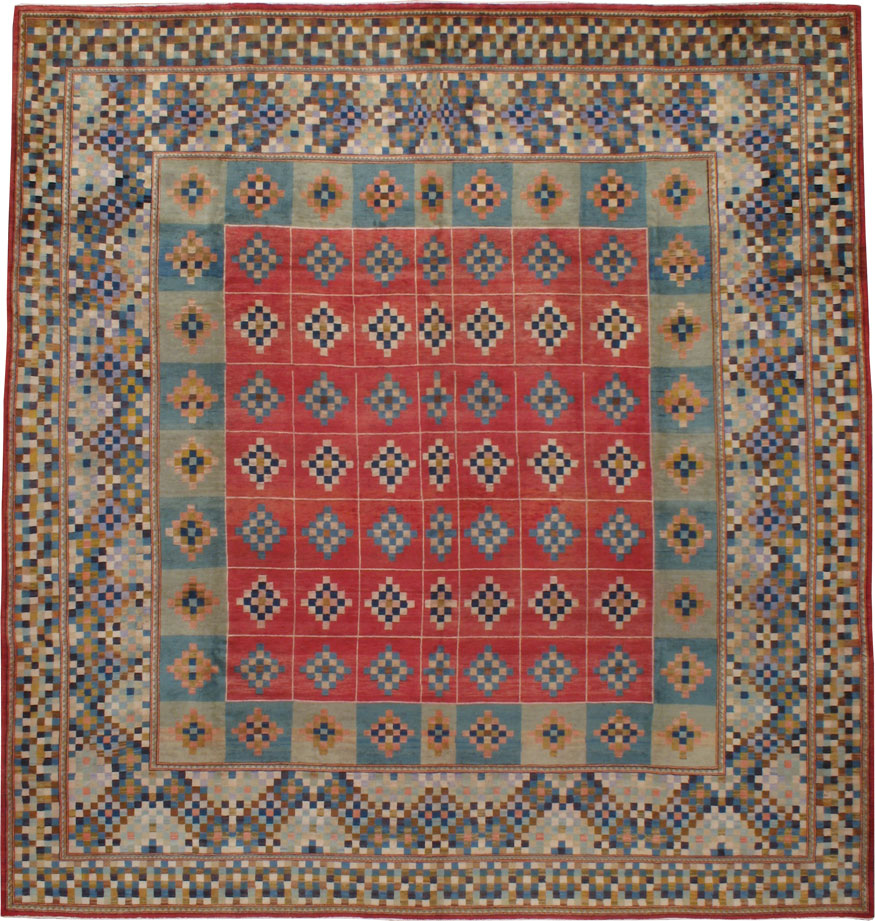 Vintage Kashan Modernist Carpet, No.18763 - Galerie Shabab