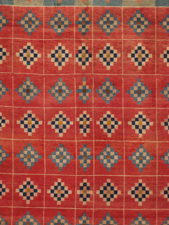 Vintage Kashan Modernist Carpet, No.18763 - Galerie Shabab