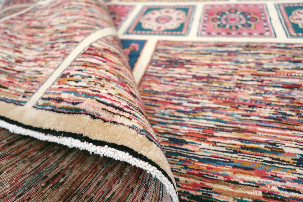 Vintage Persian Mashad Carpet, No.18790 - Galerie Shabab