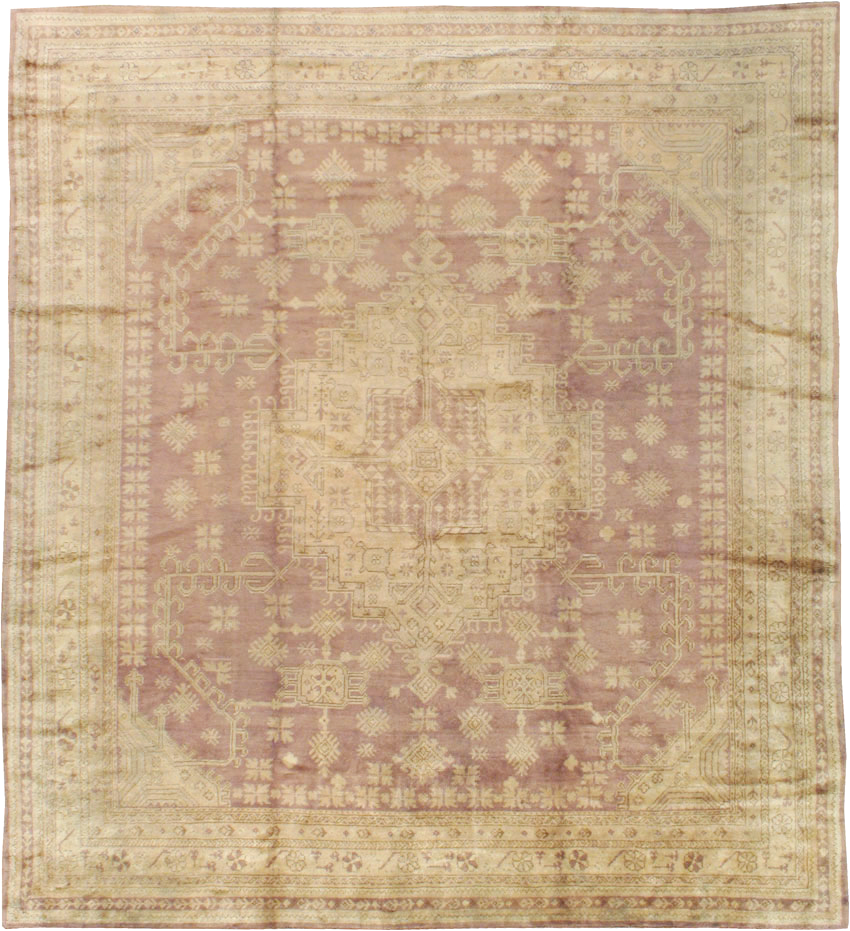 Antique Turkish Oushak Room Size Carpet, No.18794 - Galerie Shabab