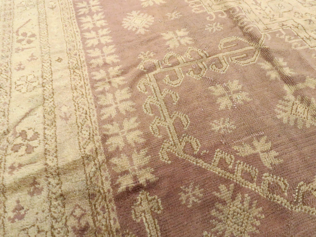 Antique Turkish Oushak Room Size Carpet, No.18794 - Galerie Shabab