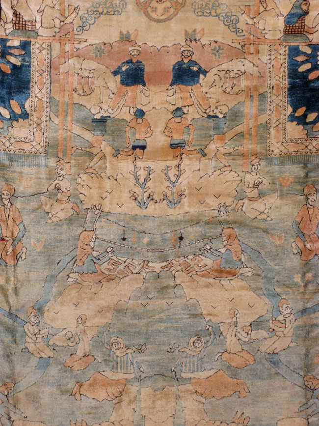 Vintage Oushak Carpet, No.18800 - Galerie Shabab