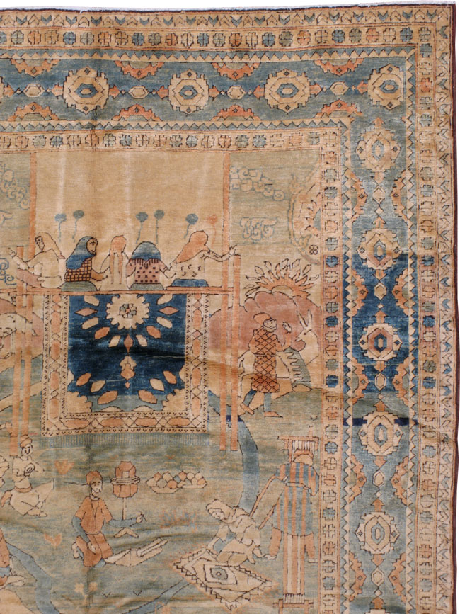 Vintage Oushak Carpet, No.18800 - Galerie Shabab