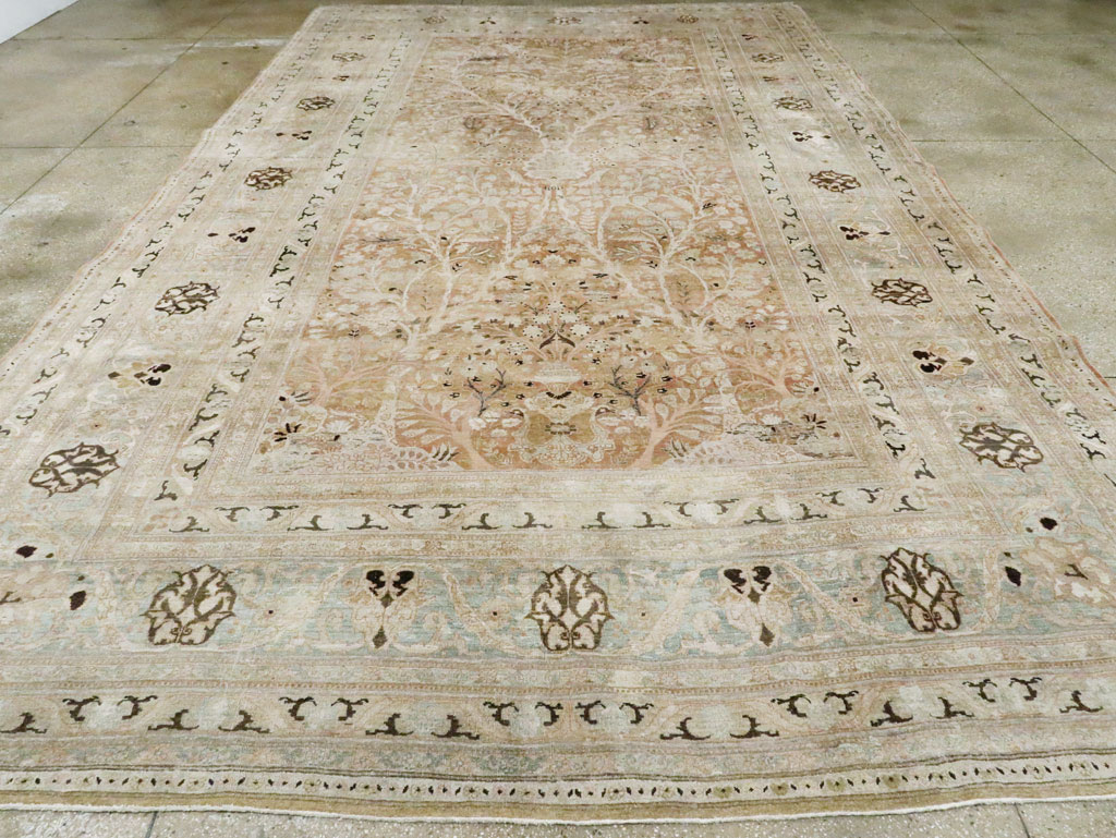 Antique Persian Dorokhsh Large Room Size Carpet, No.18820 - Galerie Shabab