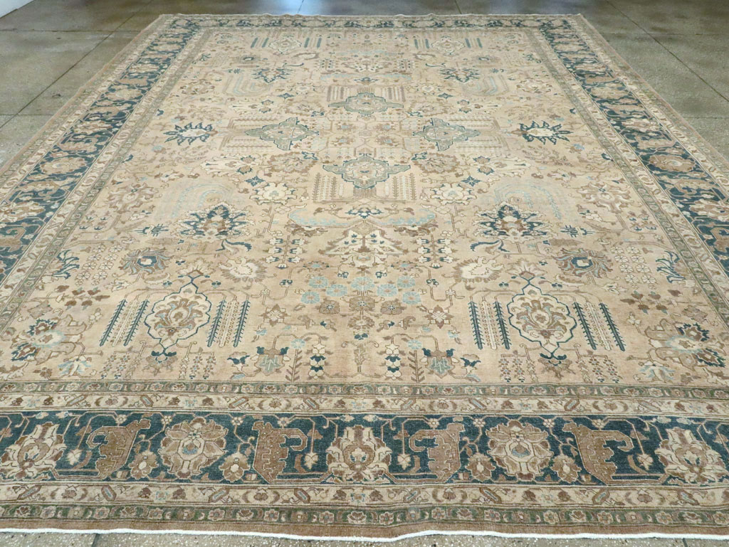 Vintage Persian Tabriz Carpet, No.18836 - Galerie Shabab