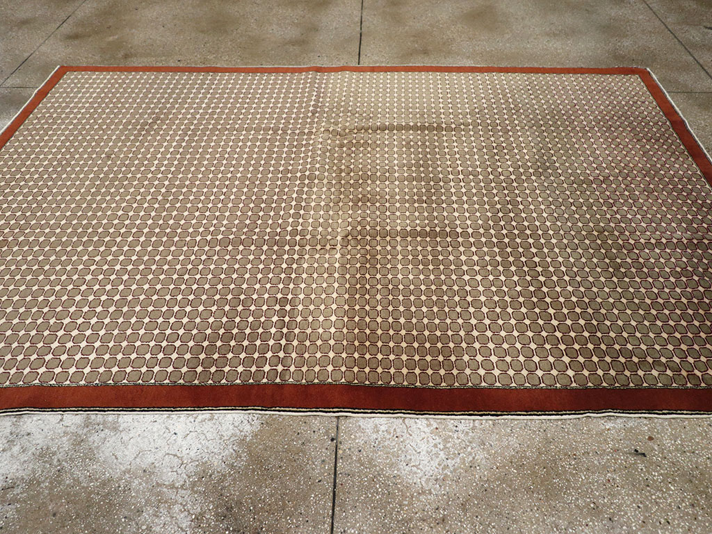 Vintage Anatolian Deco Carpet, No.18855 - Galerie Shabab