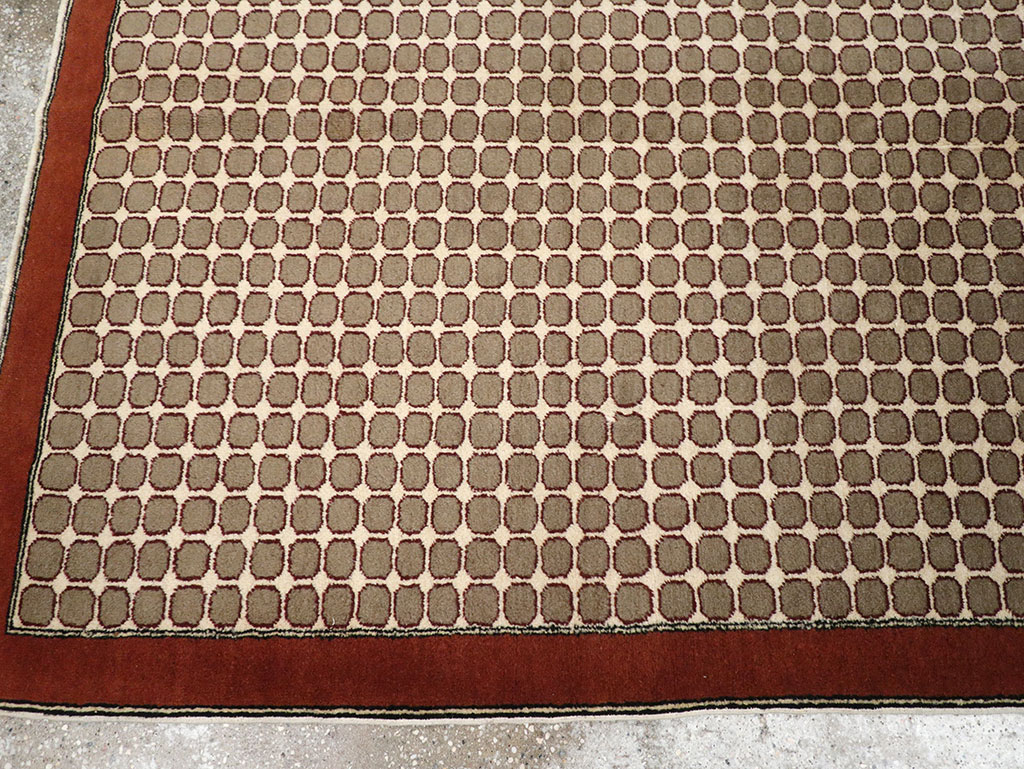 Vintage Anatolian Deco Carpet, No.18855 - Galerie Shabab