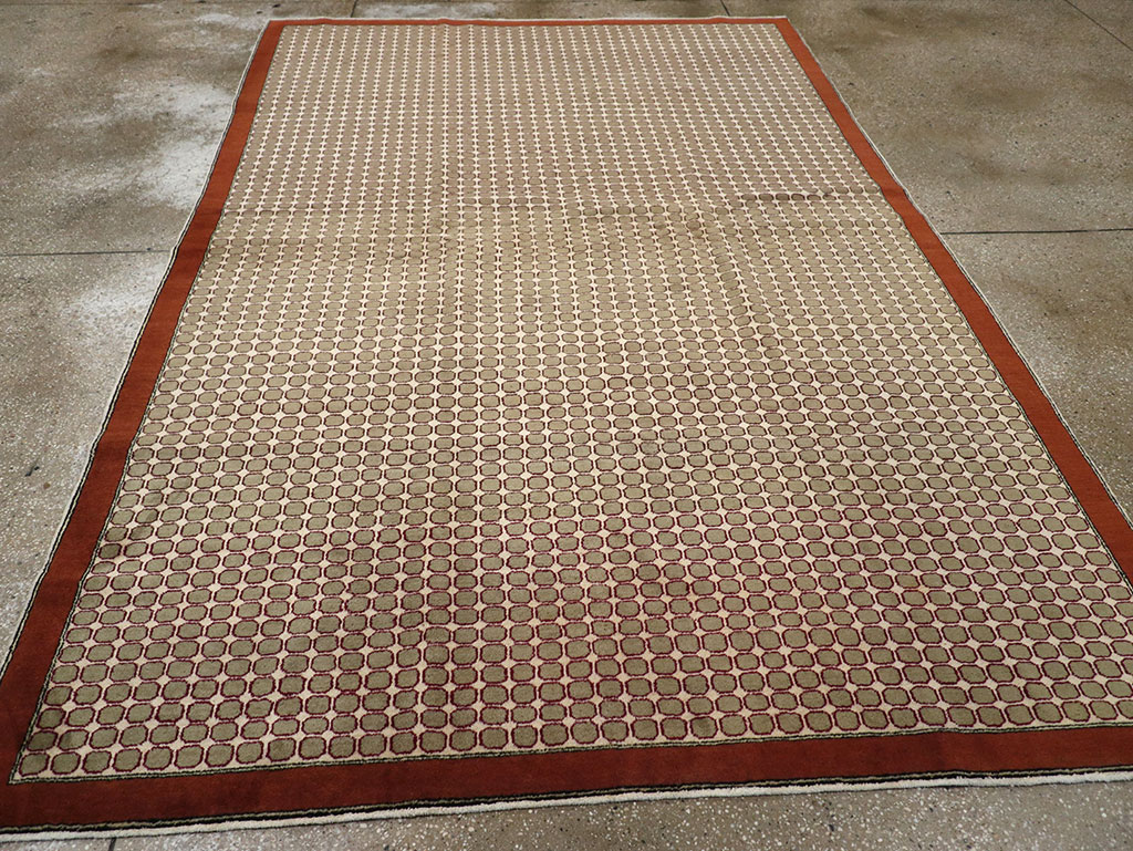 Vintage Anatolian Deco Carpet, No.18855 - Galerie Shabab