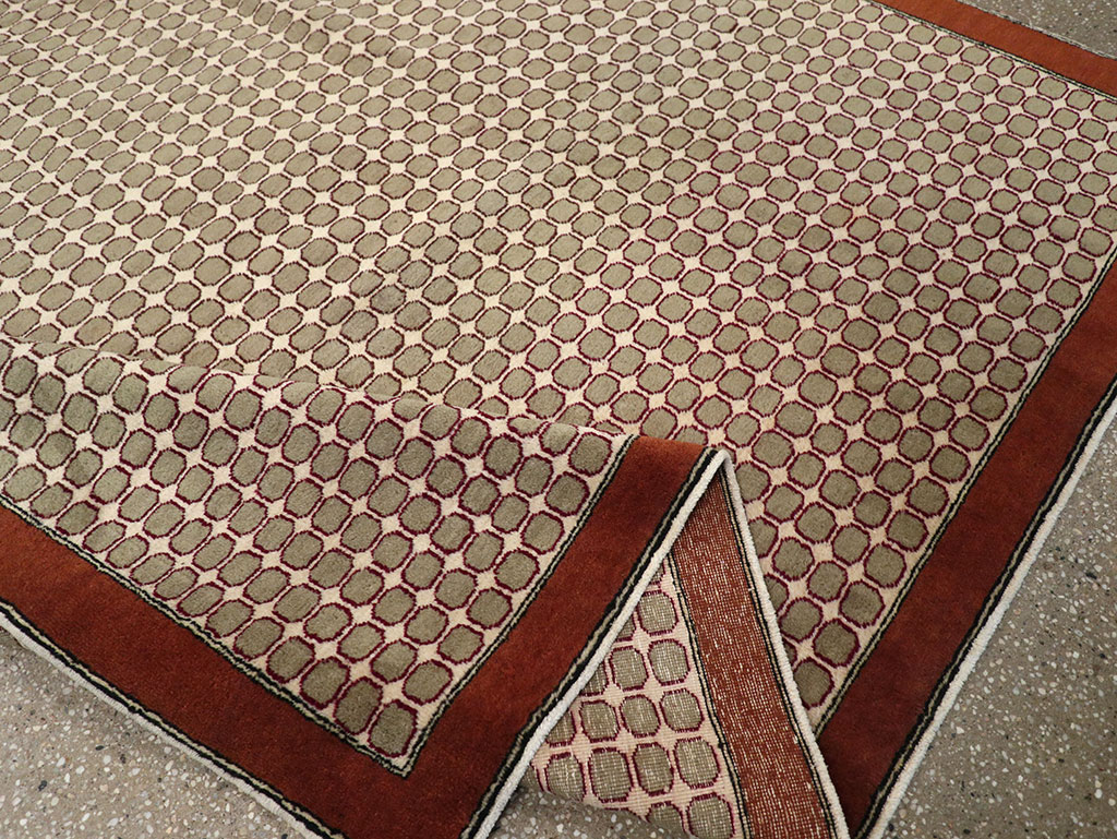 Vintage Anatolian Deco Carpet, No.18855 - Galerie Shabab