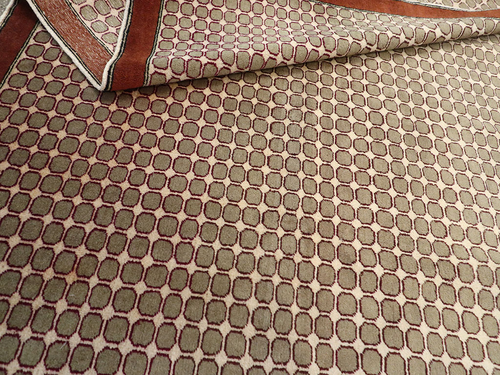 Vintage Anatolian Deco Carpet, No.18855 - Galerie Shabab