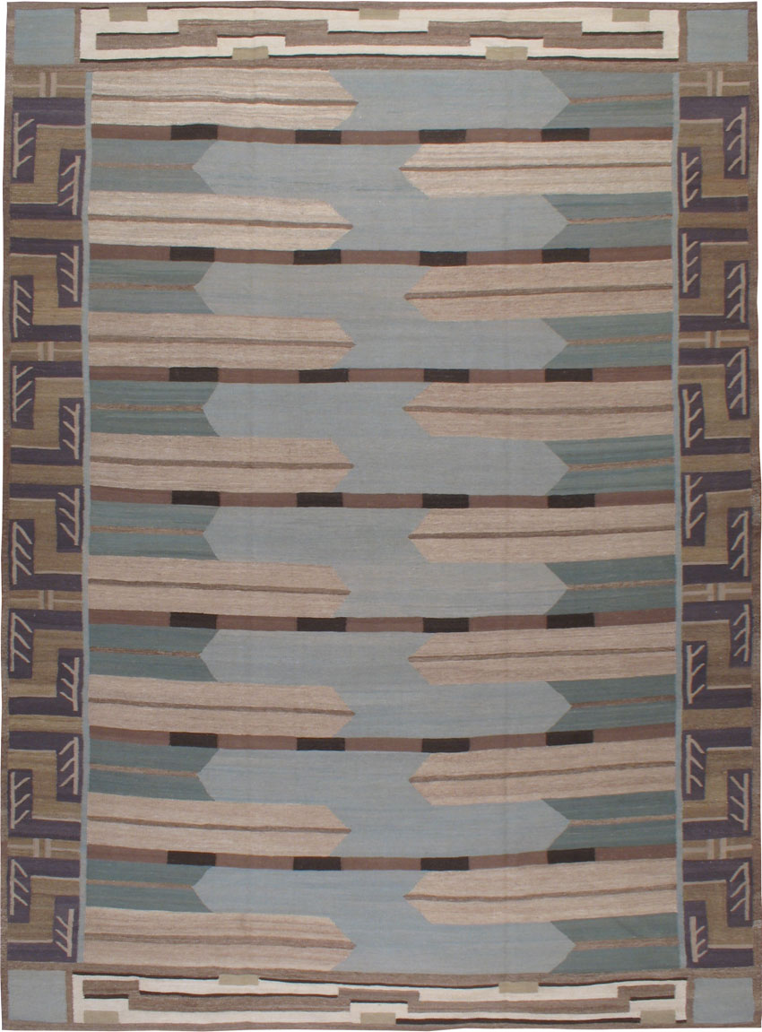 Vintage Modernist Kilim, No.18870 - Galerie Shabab