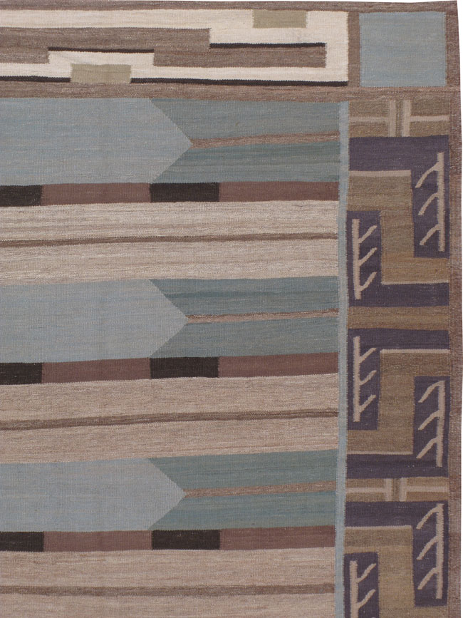 Vintage Modernist Kilim, No.18870 - Galerie Shabab