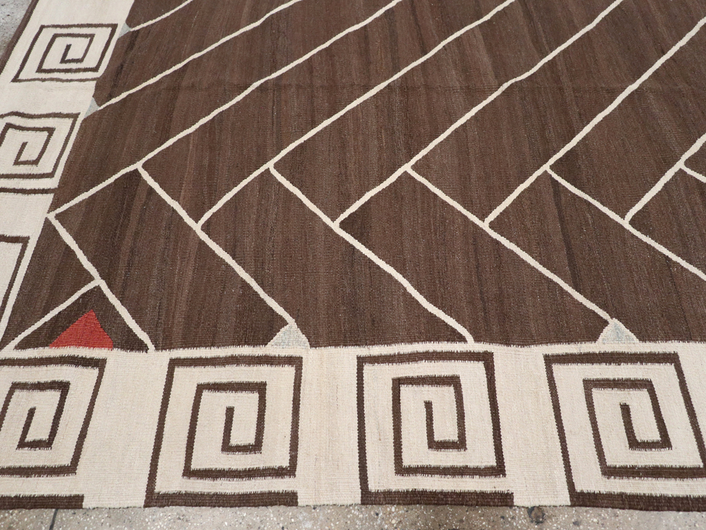 Vintage Persian Modernist Kilim, No.18872 - Galerie Shabab