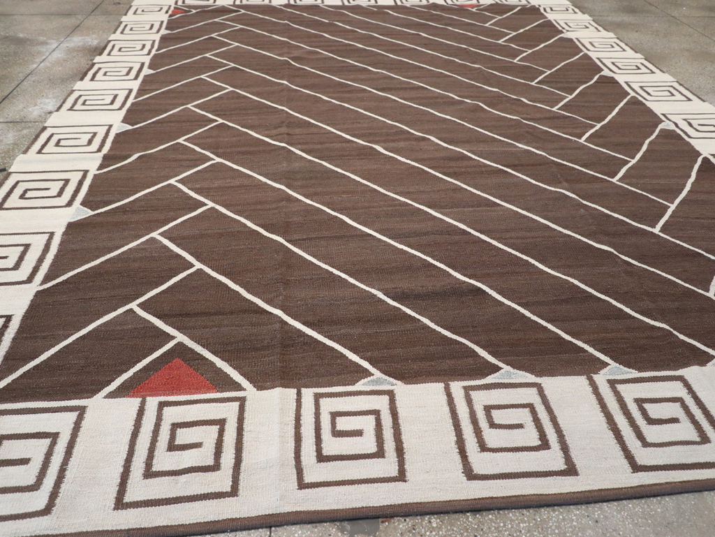 Vintage Persian Modernist Flatweave Kilim, No.18872 - Galerie Shabab