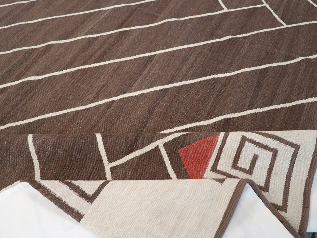 Vintage Persian Modernist Flatweave Kilim, No.18872 - Galerie Shabab