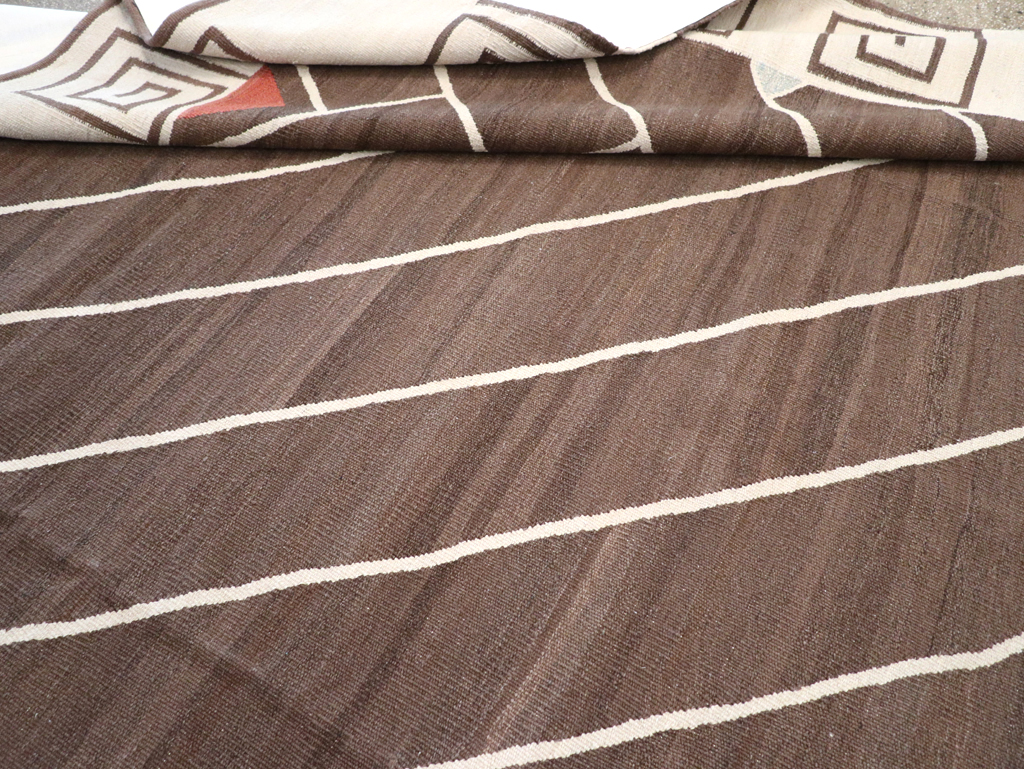 Vintage Persian Modernist Flatweave Kilim, No.18872 - Galerie Shabab
