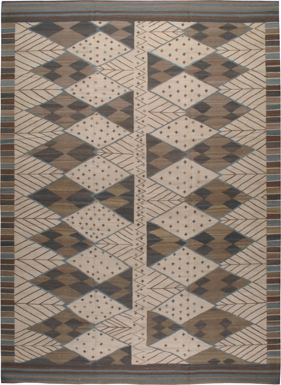 Vintage Modernist Kilim, No.18889 - Galerie Shabab