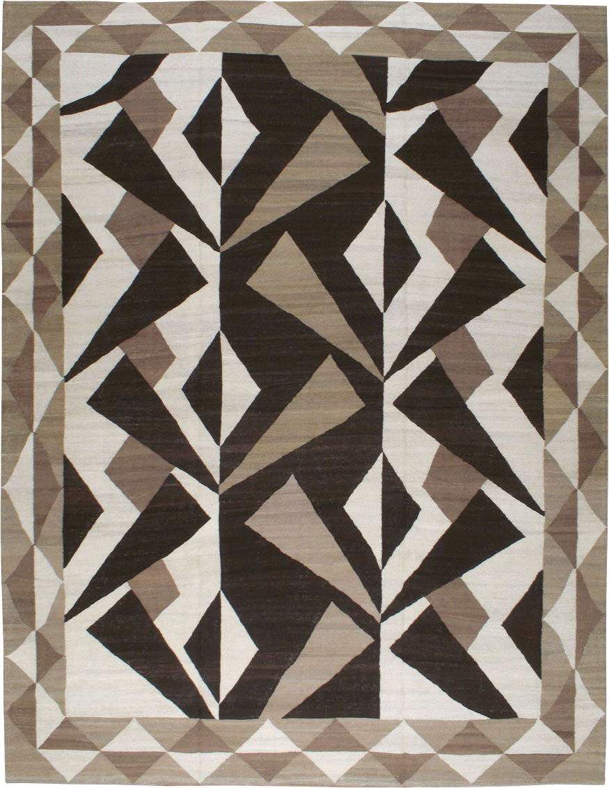 Vintage Persian Modernist Kilim, No.18890 - Galerie Shabab