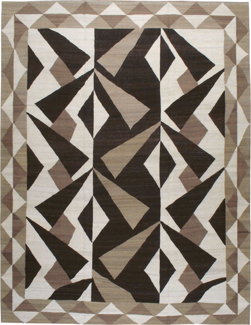 Vintage Persian Modernist Kilim, No.18890 - Galerie Shabab