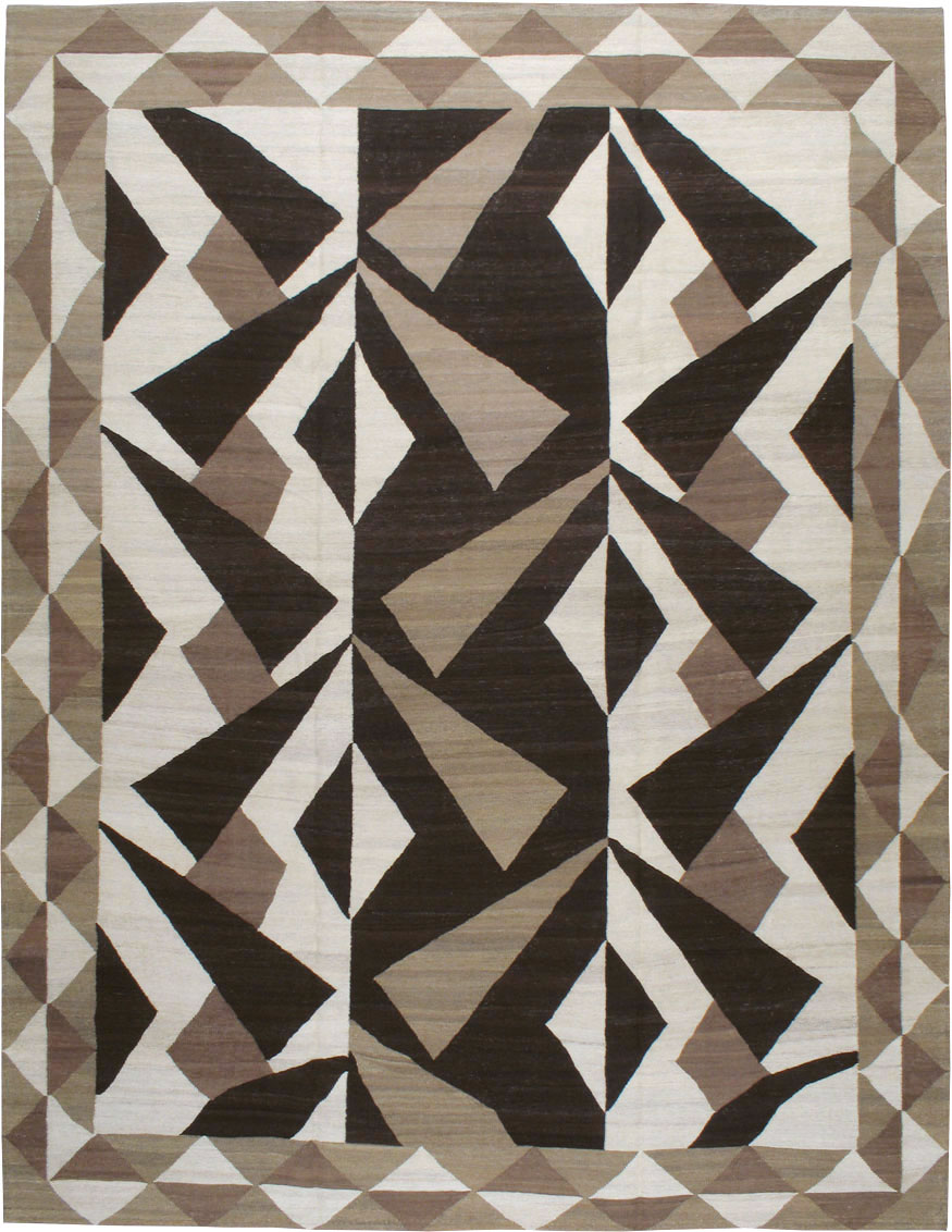 Vintage Persian Modernist Kilim, No.18890 - Galerie Shabab