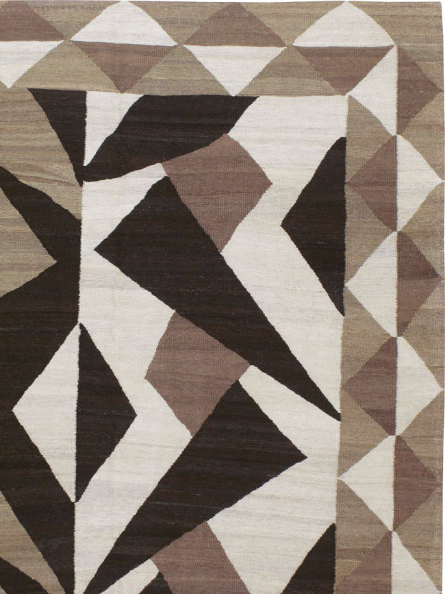 Vintage Persian Modernist Kilim, No.18890 - Galerie Shabab