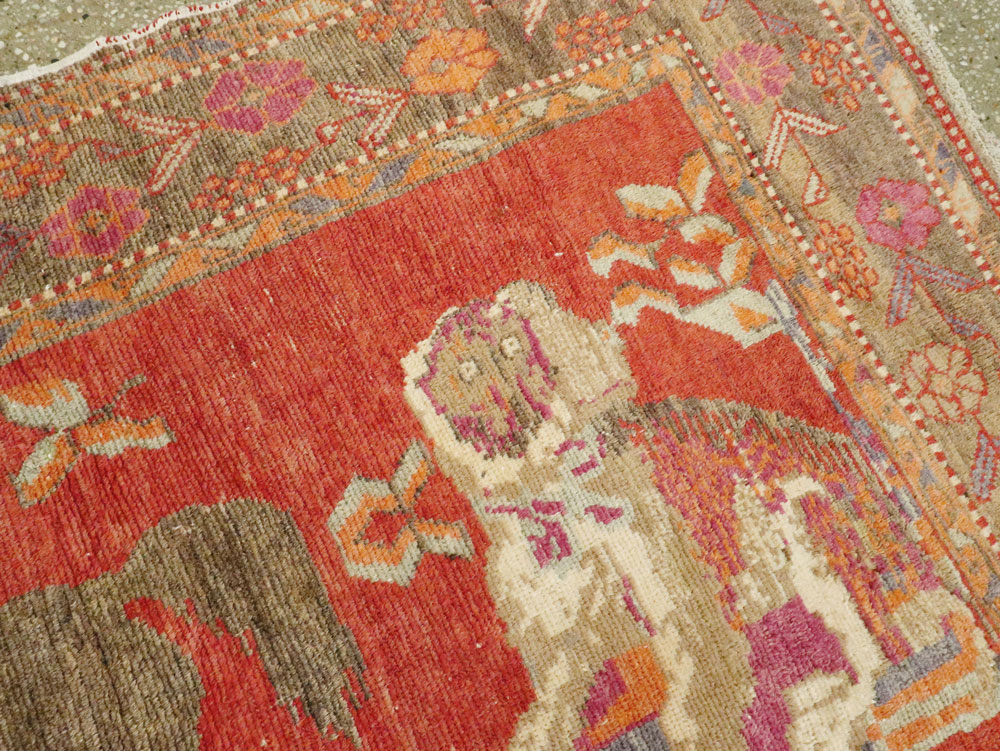 Vintage Caucasian Karabagh Pictorial Rug, No.18892 - Galerie Shabab