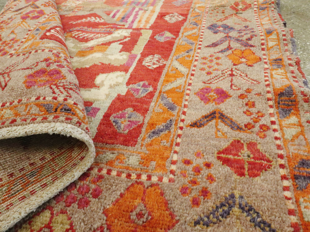 Vintage Caucasian Karabagh Pictorial Rug, No.18892 - Galerie Shabab